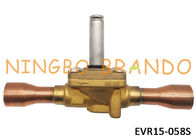032L1225 Refrigeration Solenoid Valve s Type EVR15 7/8&quot; ODF Solder Brass Body For Air Conditioning