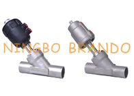 Stainless Steel Pneumatic Welding Angle Seat Valve Double Acting